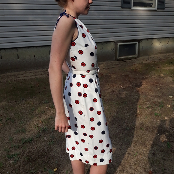 60s Polka-Dot Cocktail Dress - Picture 3 of 11
